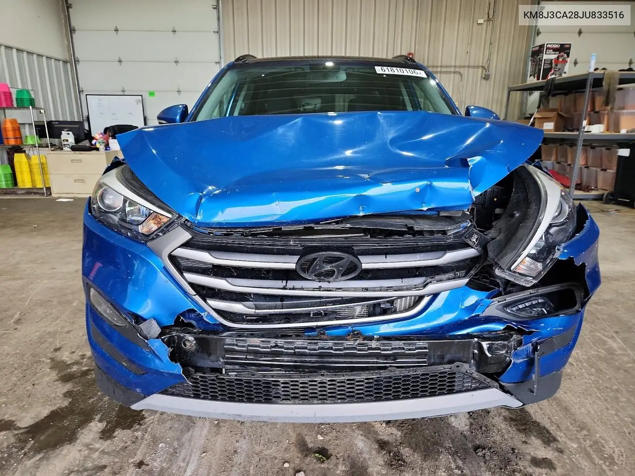 2018 Hyundai Tucson Value VIN: KM8J3CA28JU833516 Lot: 61810106