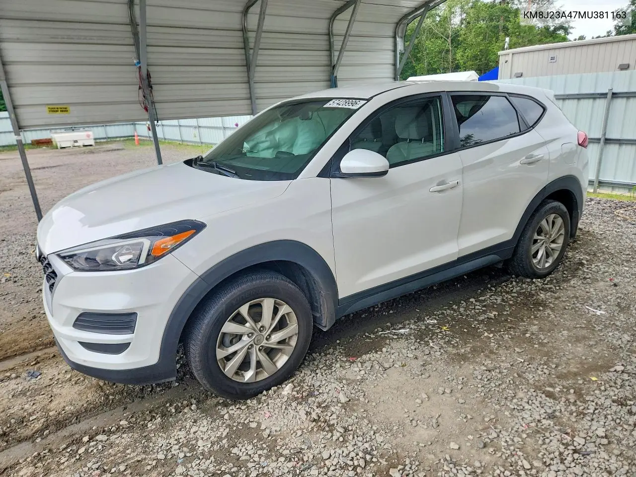 2021 Hyundai Tucson Se VIN: KM8J23A47MU381163 Lot: 57428996