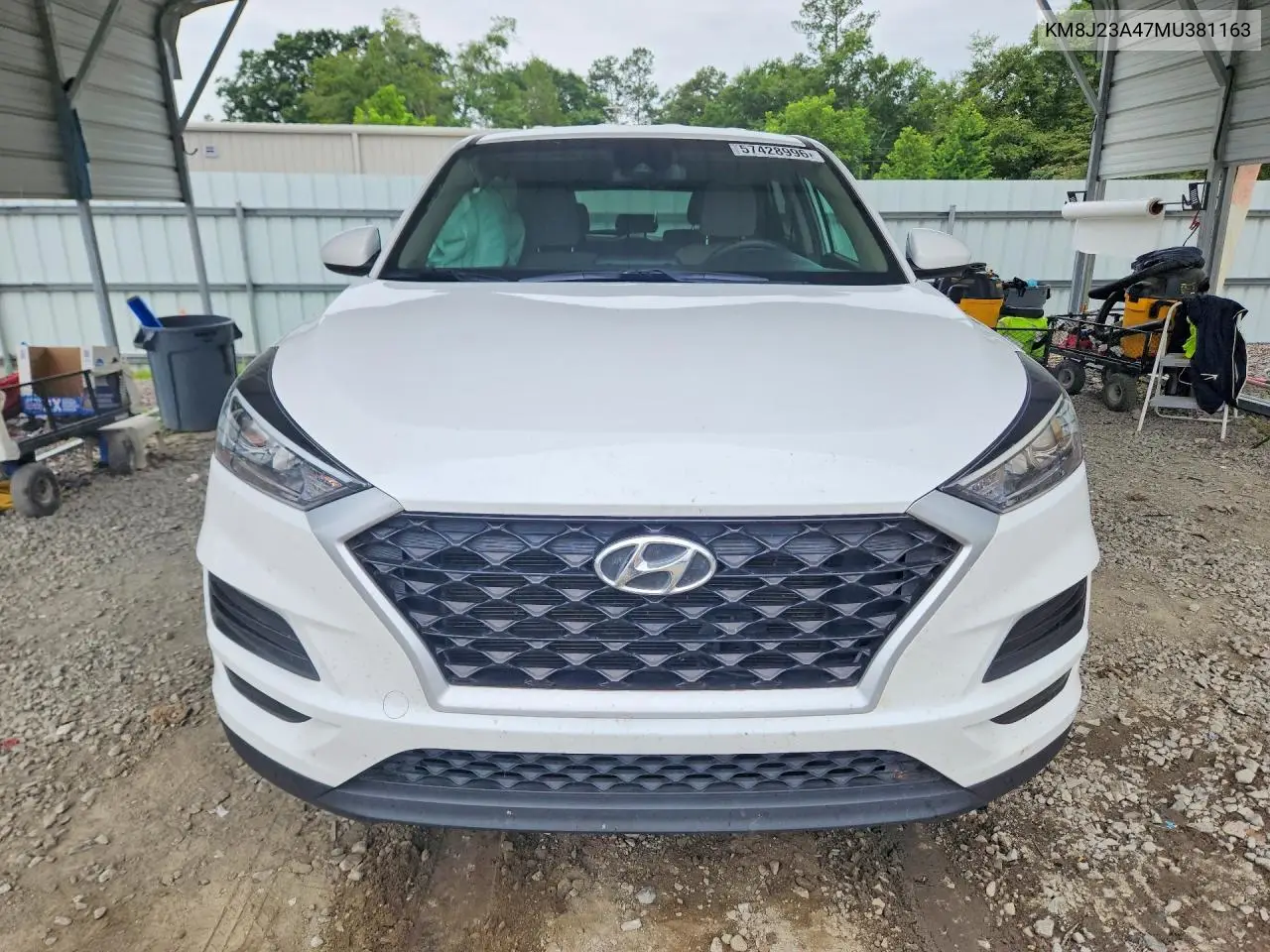 2021 Hyundai Tucson Se VIN: KM8J23A47MU381163 Lot: 57428996