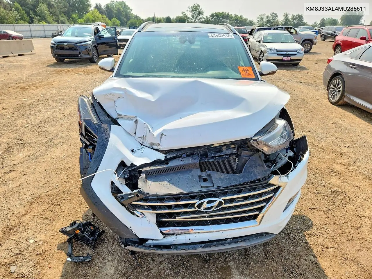 2021 Hyundai Tucson Ultimate VIN: KM8J33AL4MU285611 Lot: 61605416