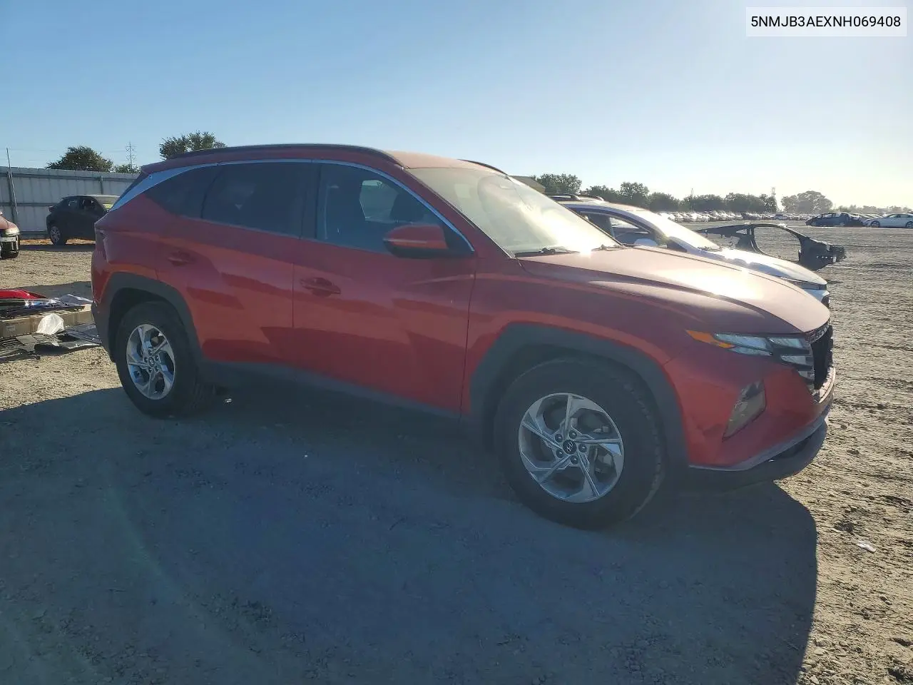2022 Hyundai Tucson Sel VIN: 5NMJB3AEXNH069408 Lot: 60518856