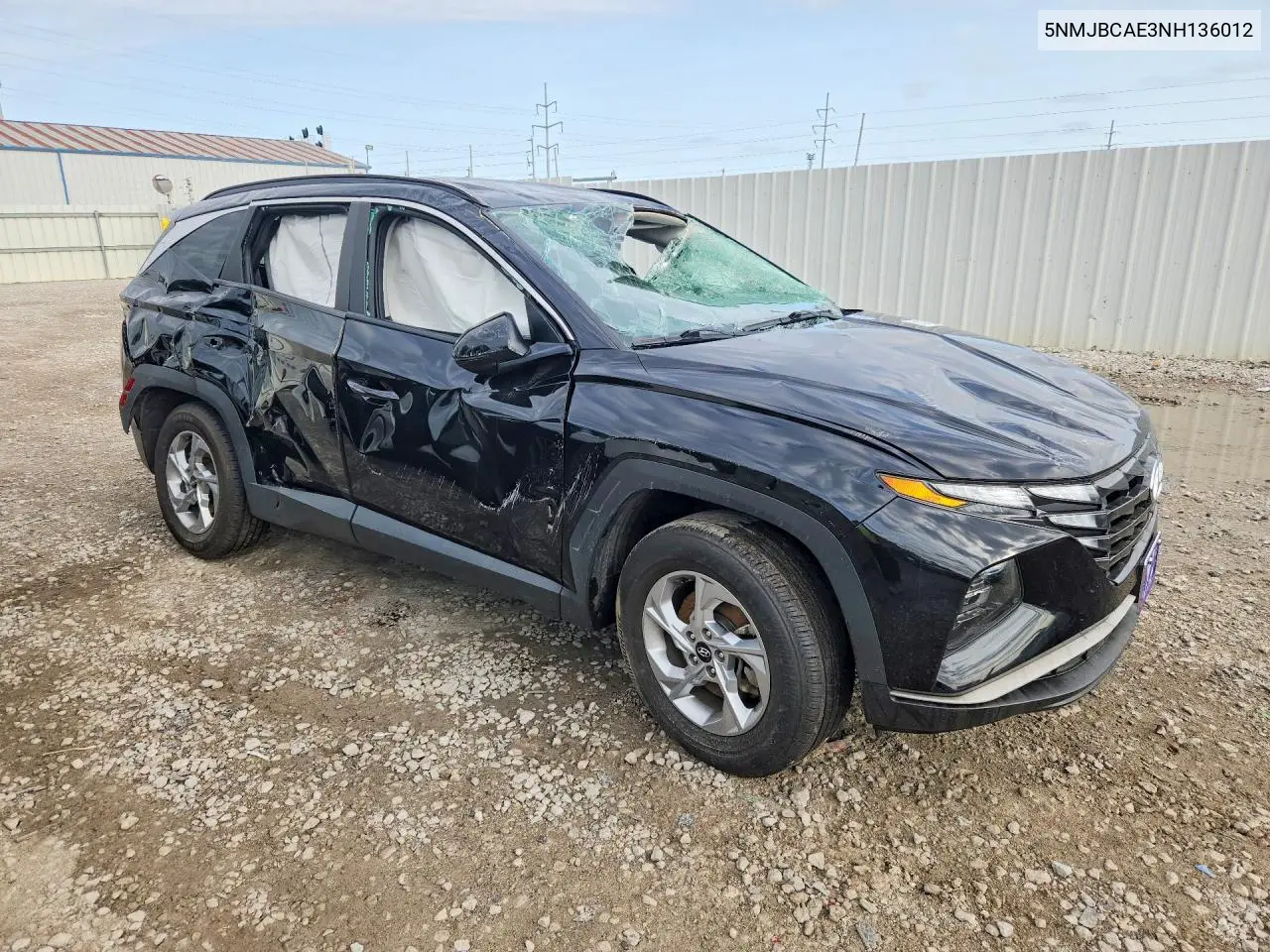 2022 Hyundai Tucson Sel VIN: 5NMJBCAE3NH136012 Lot: 61619806