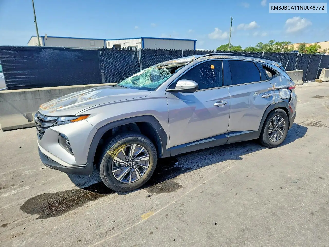 2022 Hyundai Tucson Blue VIN: KM8JBCA11NU048772 Lot: 62015676