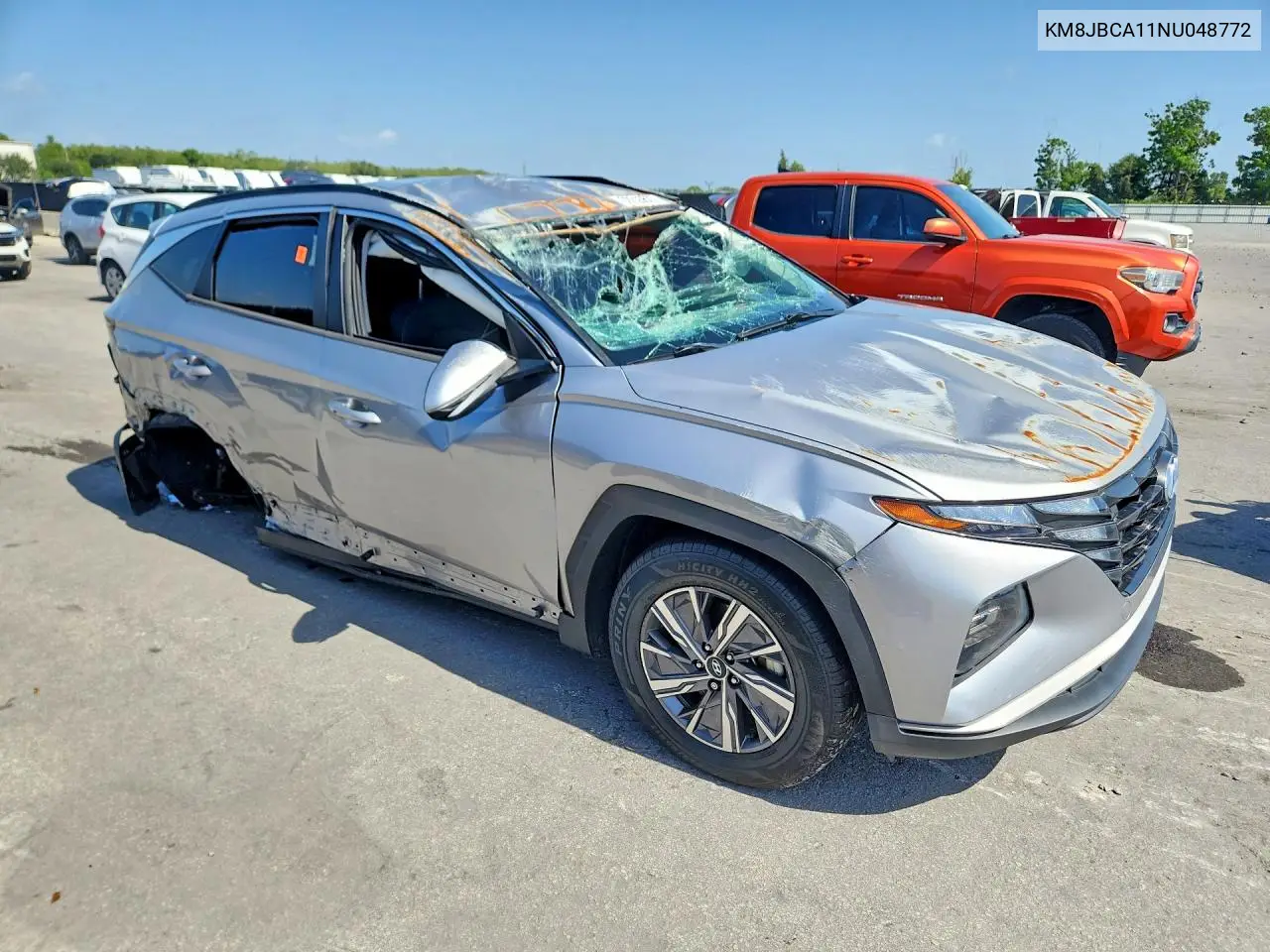 2022 Hyundai Tucson Blue VIN: KM8JBCA11NU048772 Lot: 62015676