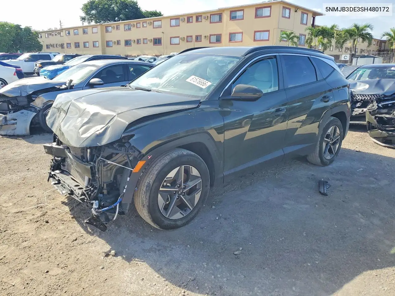 2025 Hyundai Tucson Sel VIN: 5NMJB3DE3SH480172 Lot: 61576666