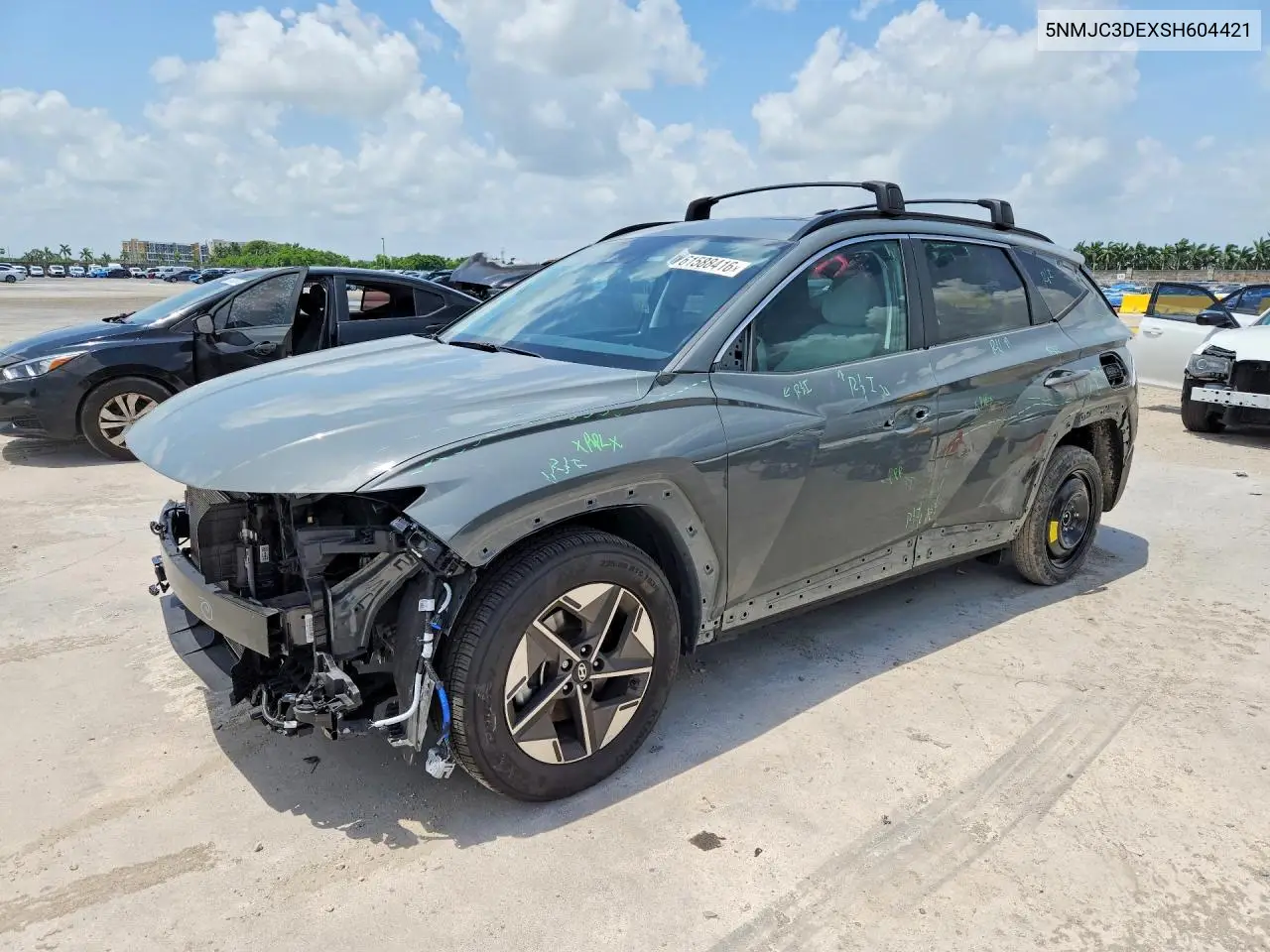 2025 Hyundai Tucson Sel VIN: 5NMJC3DEXSH604421 Lot: 61588416