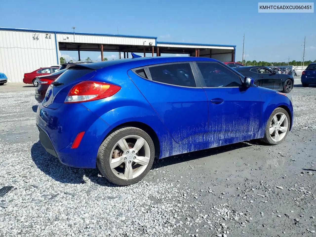 2012 Hyundai Veloster Base VIN: KMHTC6ADXCU060451 Lot: 59151506