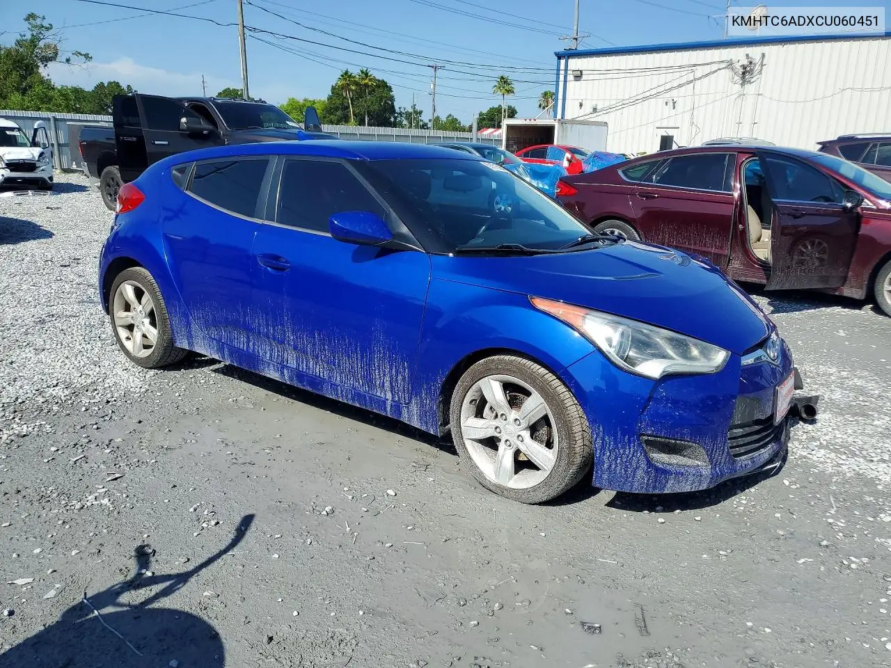 2012 Hyundai Veloster Base VIN: KMHTC6ADXCU060451 Lot: 59151506