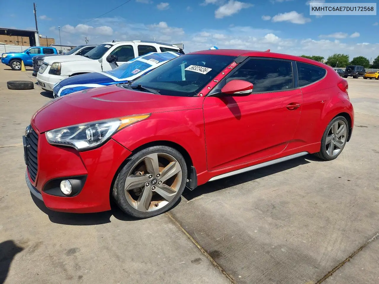 2013 Hyundai Veloster Turbo VIN: KMHTC6AE7DU172568 Lot: 59323436