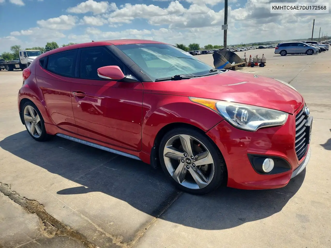 2013 Hyundai Veloster Turbo VIN: KMHTC6AE7DU172568 Lot: 59323436