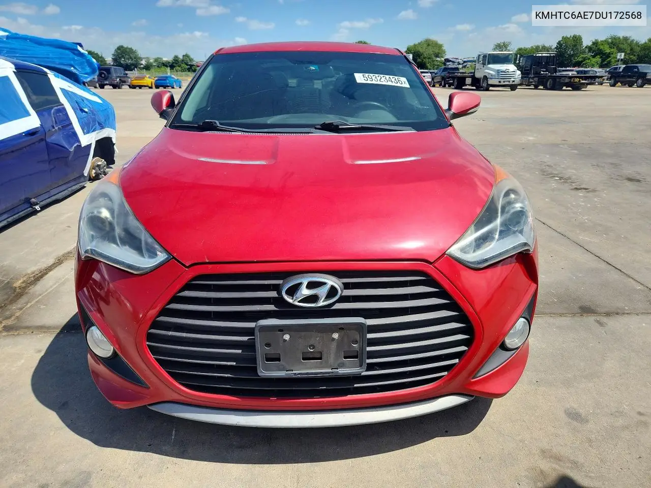 2013 Hyundai Veloster Turbo VIN: KMHTC6AE7DU172568 Lot: 59323436