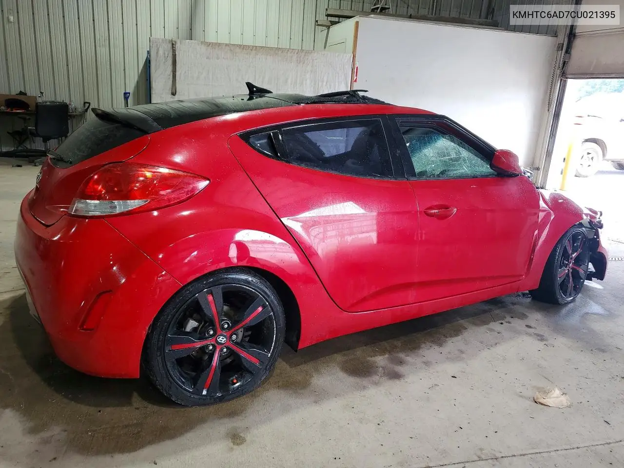 2012 Hyundai Veloster Base VIN: KMHTC6AD7CU021395 Lot: 60173866