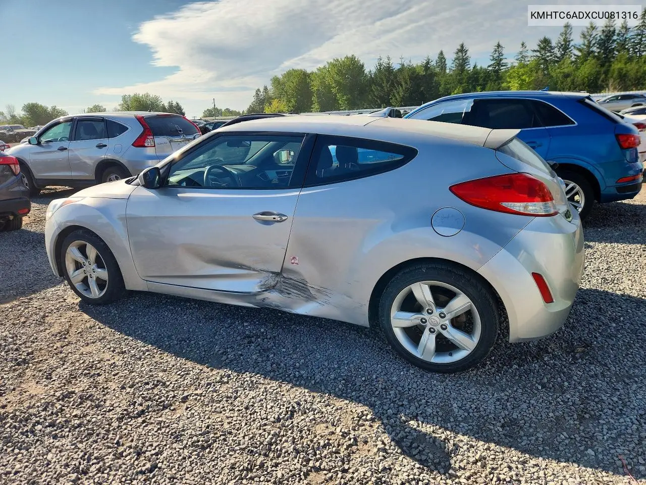 2012 Hyundai Veloster Base VIN: KMHTC6ADXCU081316 Lot: 60991556
