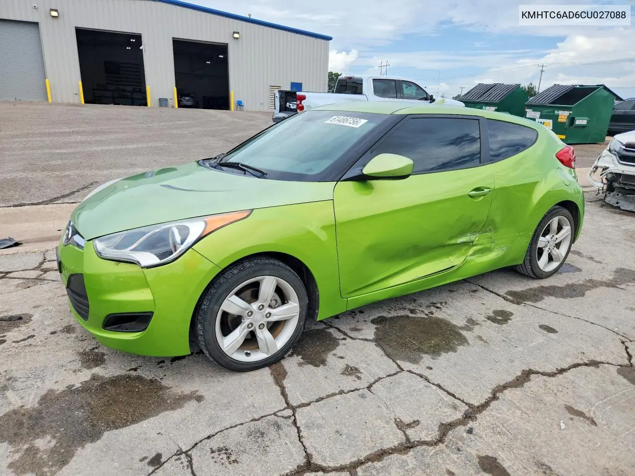 2012 Hyundai Veloster VIN: KMHTC6AD6CU027088 Lot: 61486756