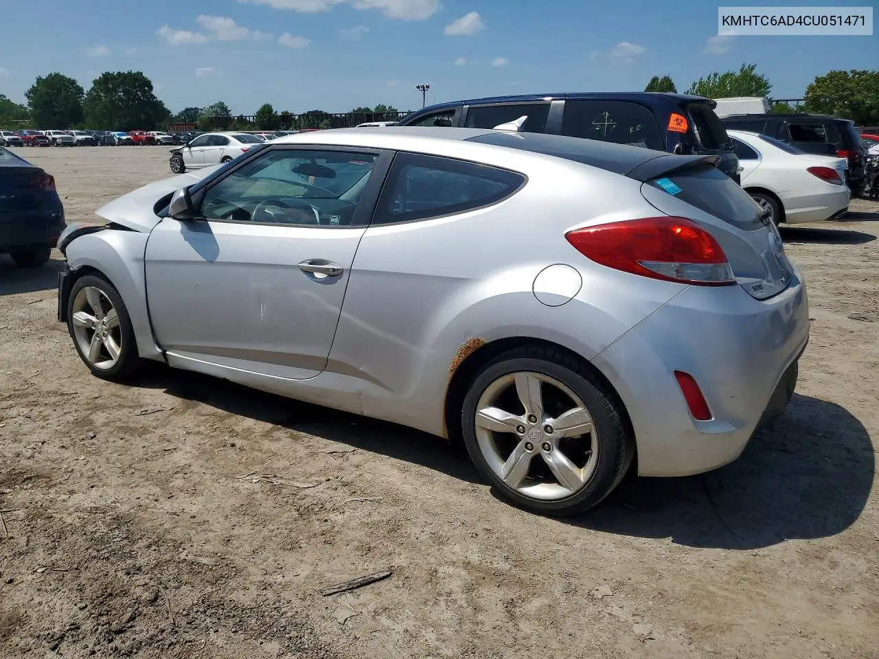 2012 Hyundai Veloster Base VIN: KMHTC6AD4CU051471 Lot: 85966675
