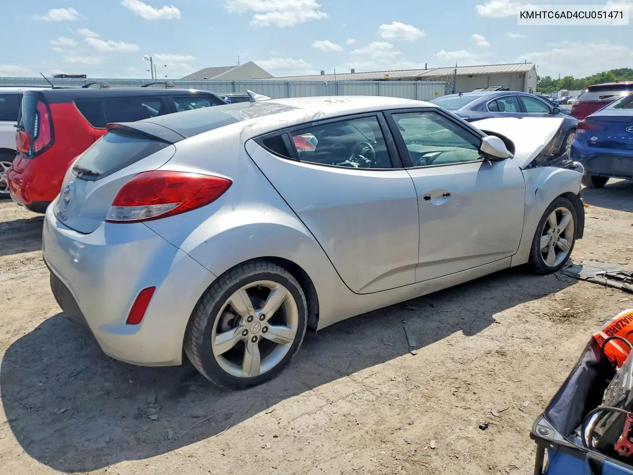2012 Hyundai Veloster Base VIN: KMHTC6AD4CU051471 Lot: 85966675