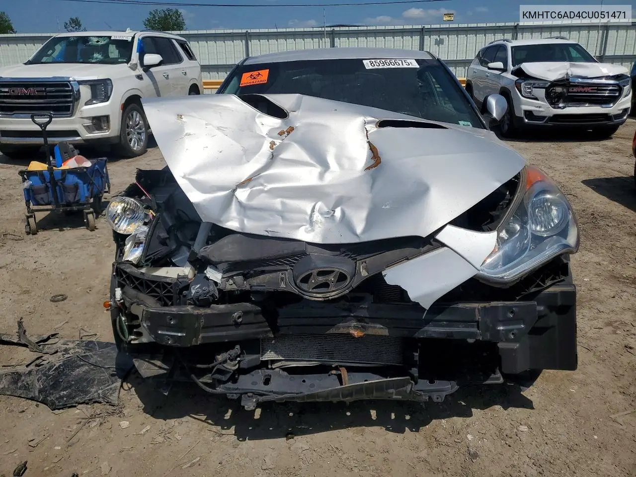 2012 Hyundai Veloster Base VIN: KMHTC6AD4CU051471 Lot: 85966675