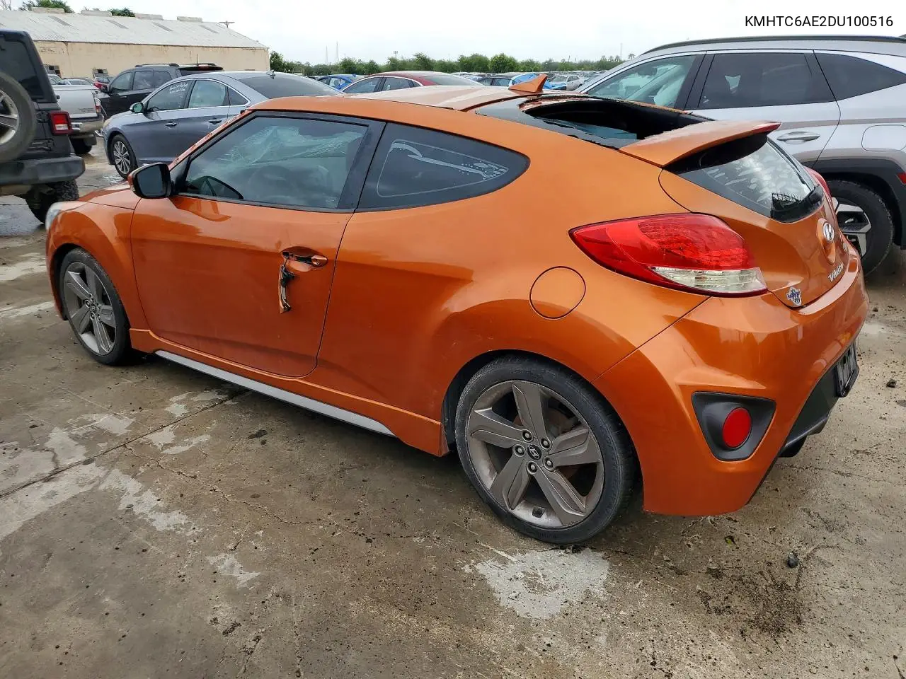 2013 Hyundai Veloster Turbo VIN: KMHTC6AE2DU100516 Lot: 56537886