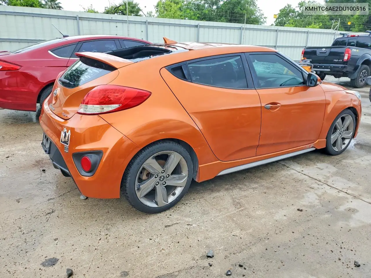 2013 Hyundai Veloster Turbo VIN: KMHTC6AE2DU100516 Lot: 56537886