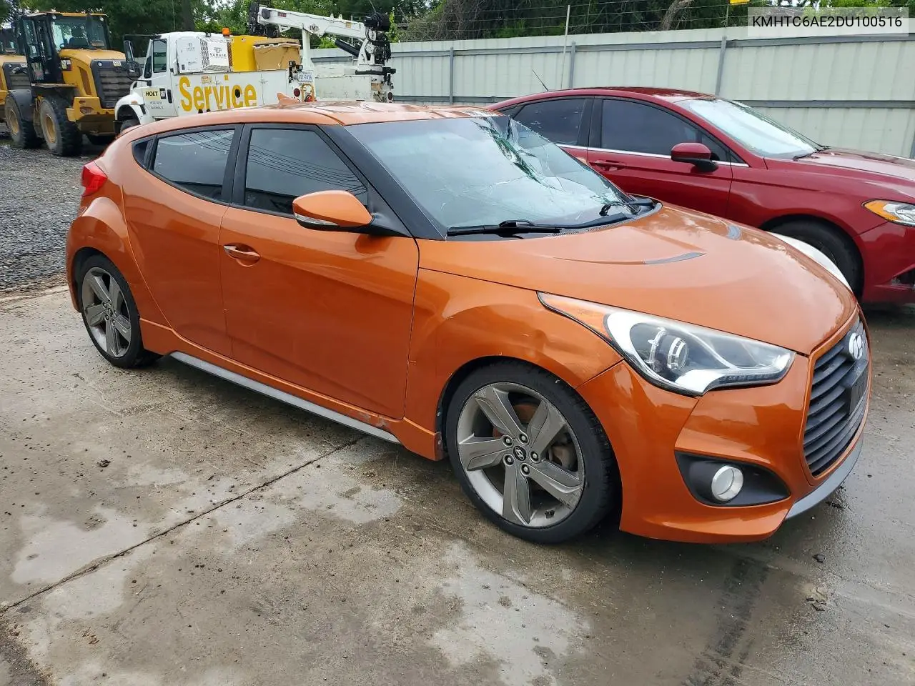 2013 Hyundai Veloster Turbo VIN: KMHTC6AE2DU100516 Lot: 56537886