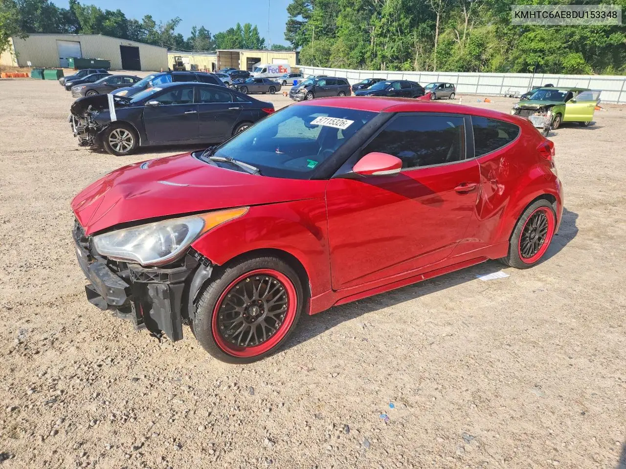 2013 Hyundai Veloster Turbo VIN: KMHTC6AE8DU153348 Lot: 57115326