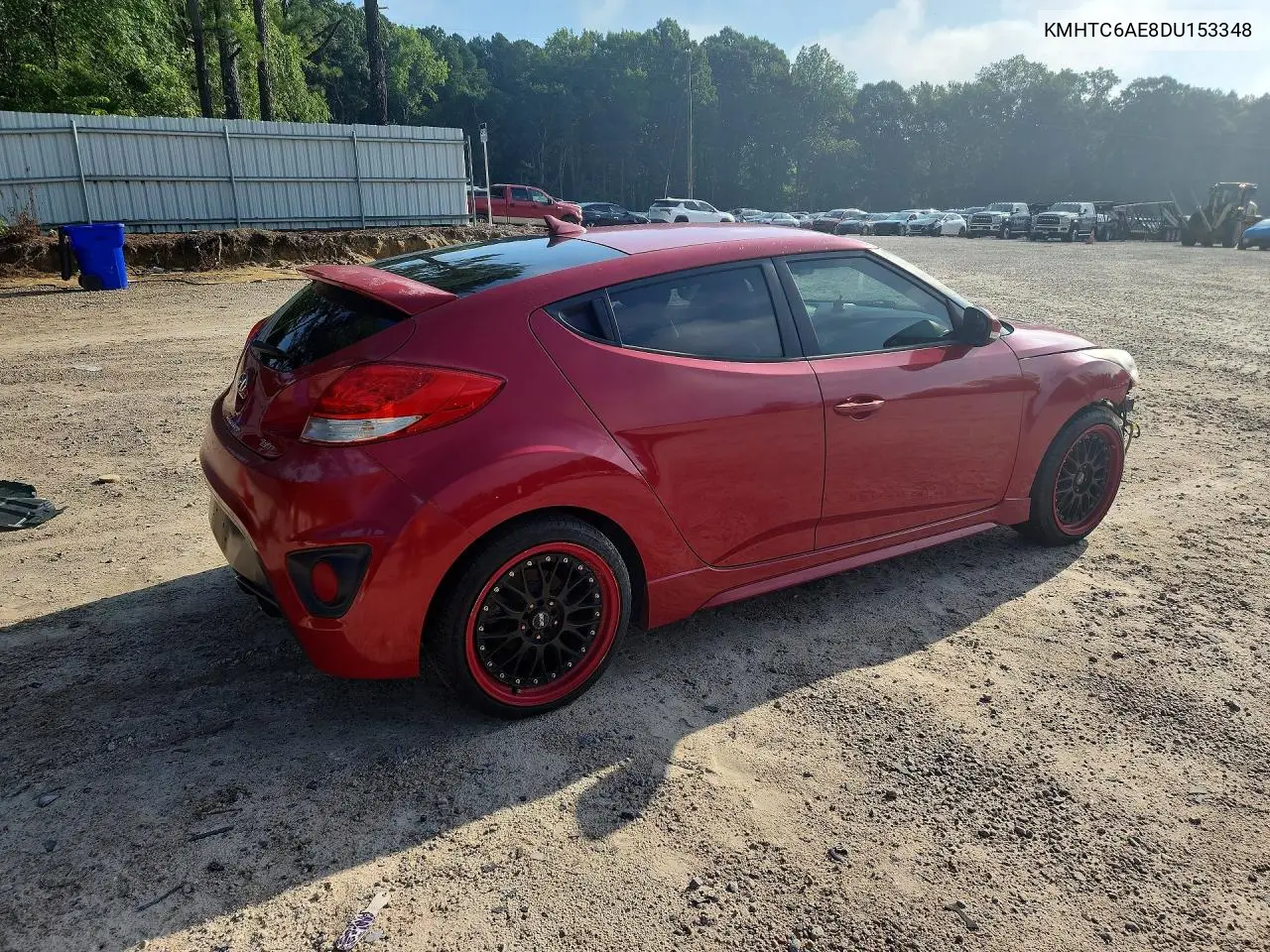 2013 Hyundai Veloster Turbo VIN: KMHTC6AE8DU153348 Lot: 57115326