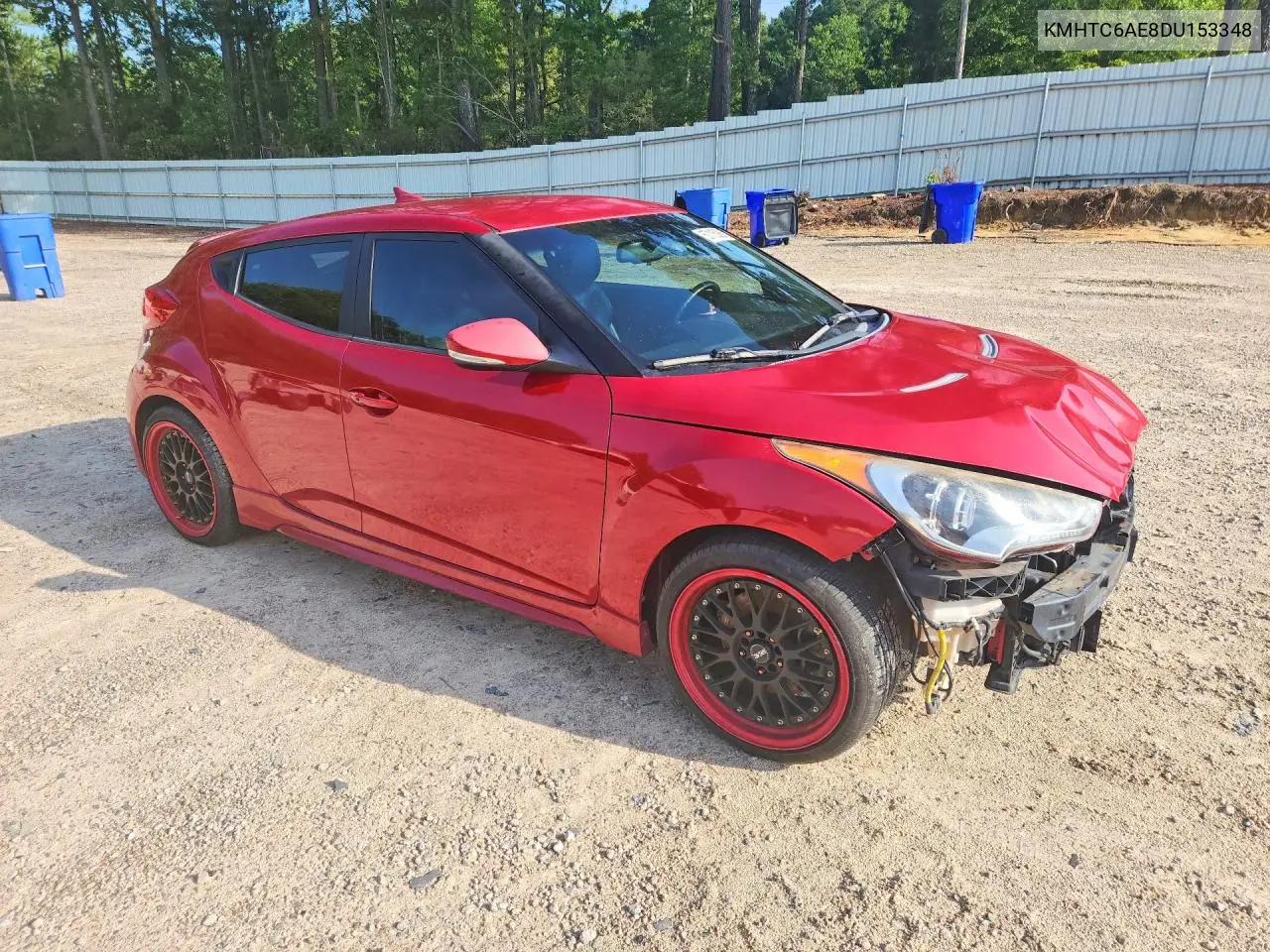 2013 Hyundai Veloster Turbo VIN: KMHTC6AE8DU153348 Lot: 57115326