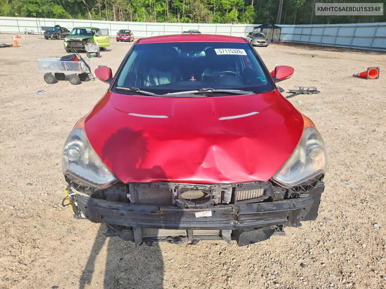 2013 Hyundai Veloster Turbo VIN: KMHTC6AE8DU153348 Lot: 57115326