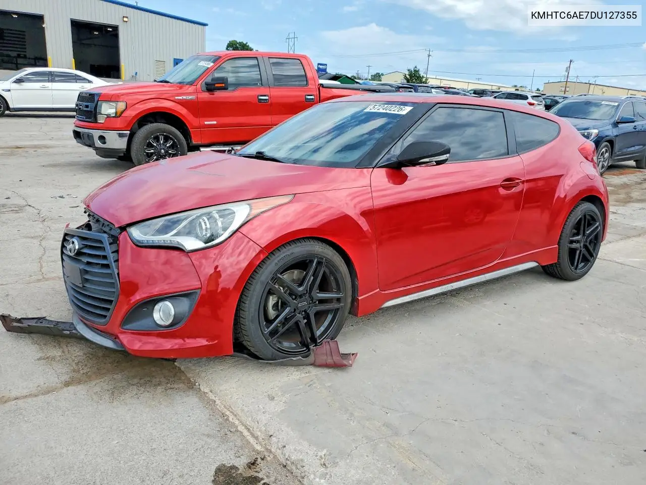 2013 Hyundai Veloster Turbo VIN: KMHTC6AE7DU127355 Lot: 57240226