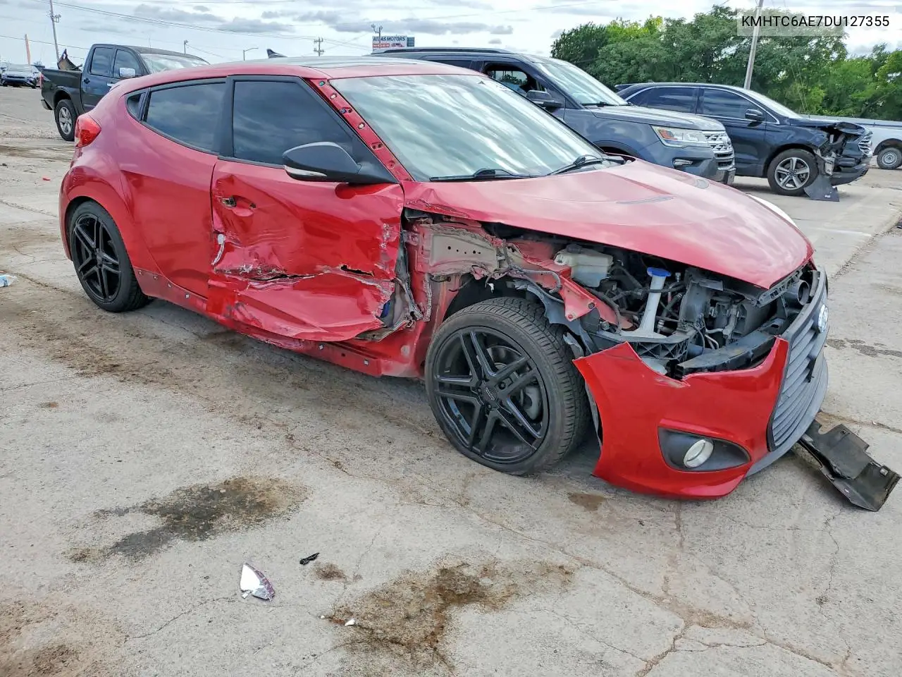 2013 Hyundai Veloster Turbo VIN: KMHTC6AE7DU127355 Lot: 57240226