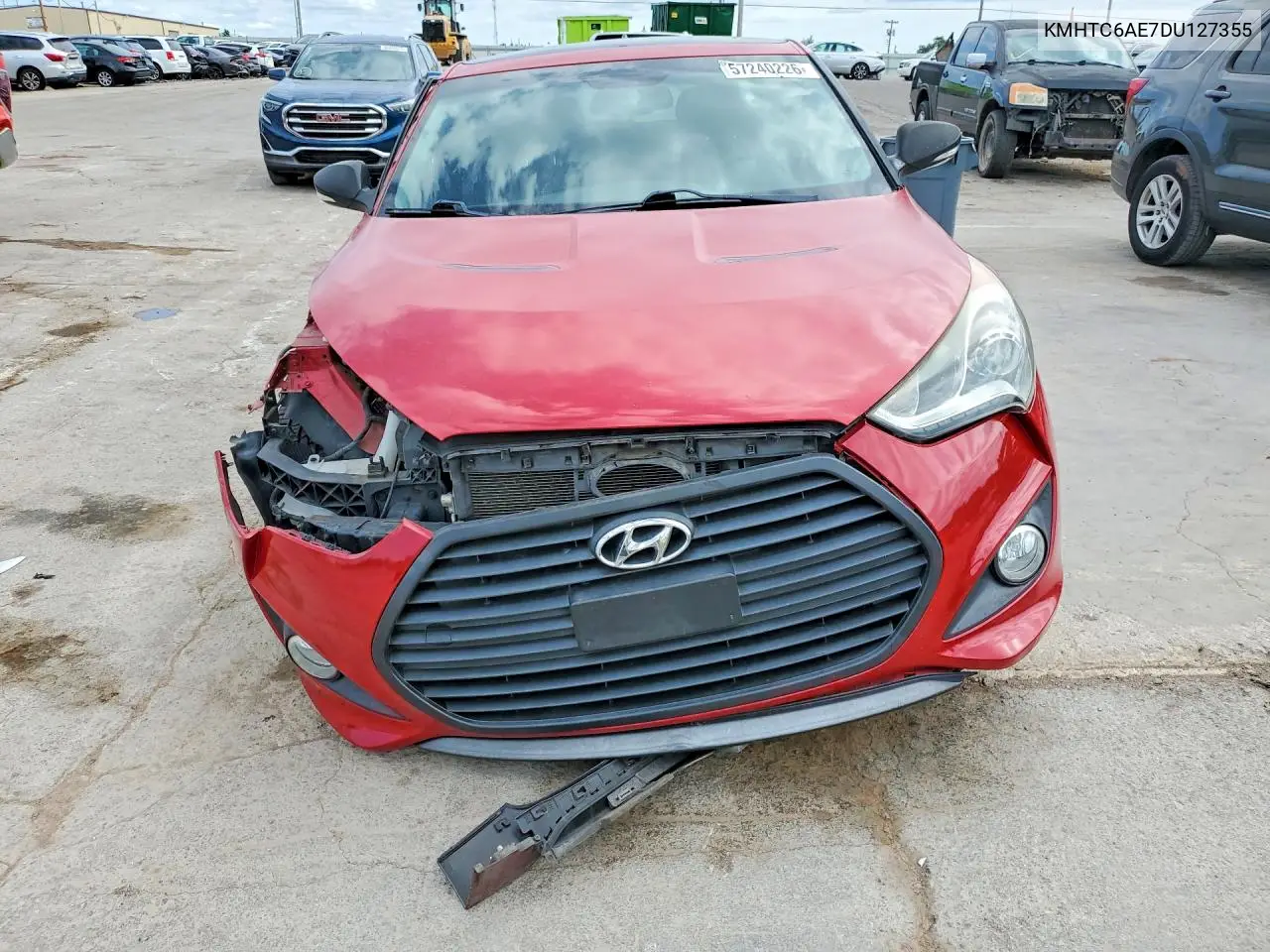 2013 Hyundai Veloster Turbo VIN: KMHTC6AE7DU127355 Lot: 57240226