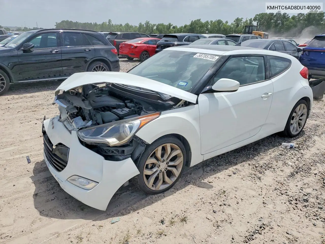 2013 Hyundai Veloster Base VIN: KMHTC6AD8DU140090 Lot: 58785706