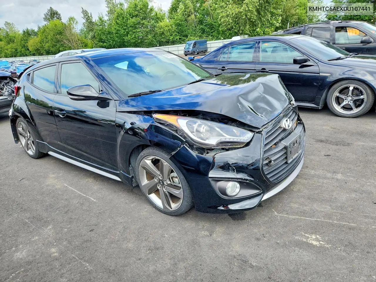 2013 Hyundai Veloster Turbo VIN: KMHTC6AEXDU107441 Lot: 58821686