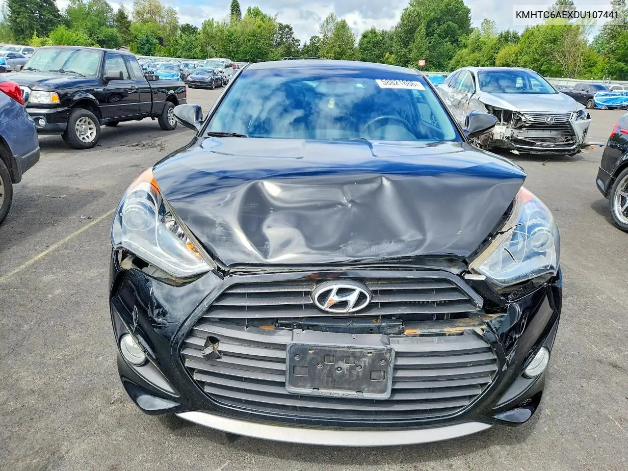 2013 Hyundai Veloster Turbo VIN: KMHTC6AEXDU107441 Lot: 58821686