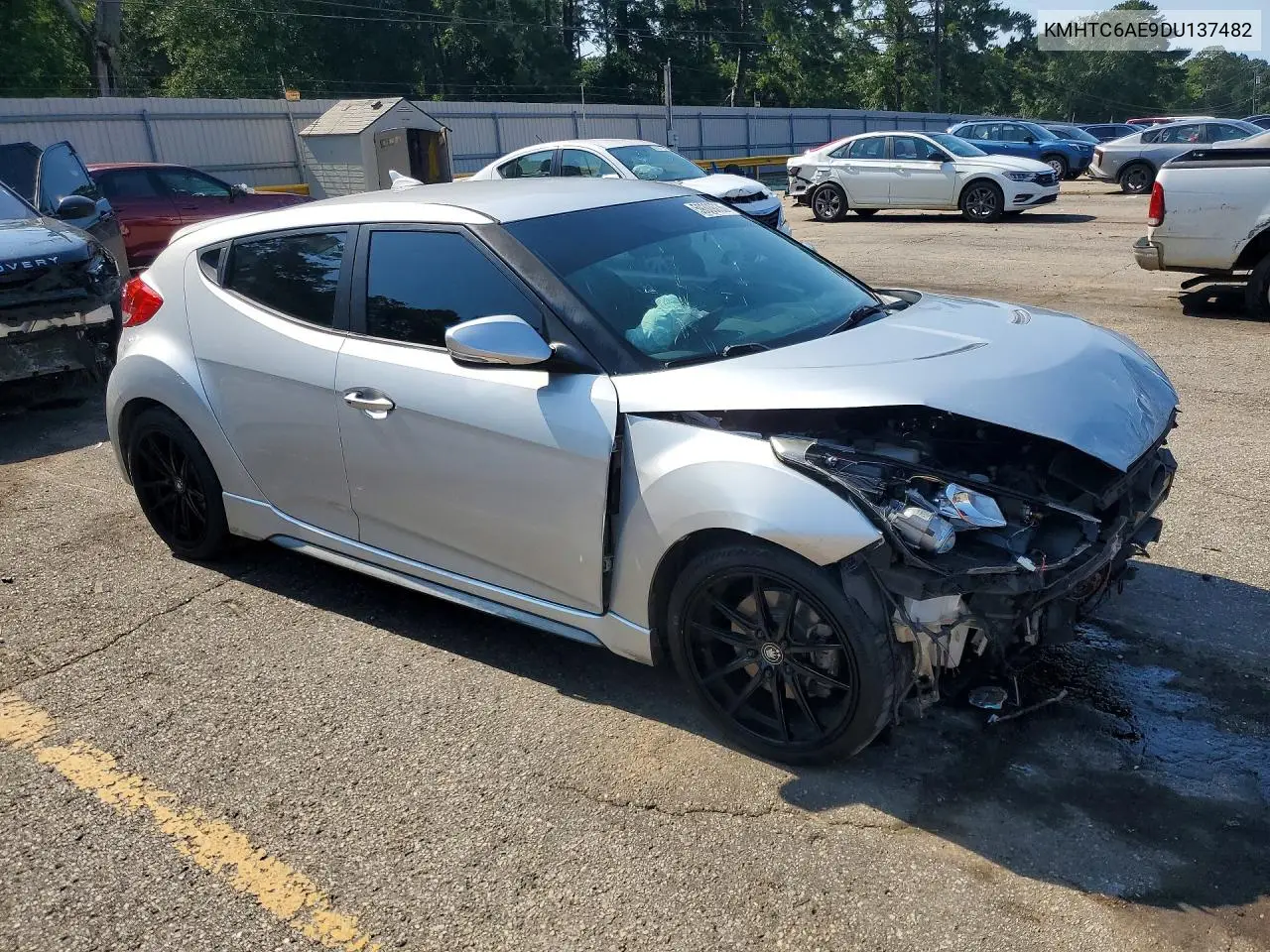 2013 Hyundai Veloster Turbo VIN: KMHTC6AE9DU137482 Lot: 59309736