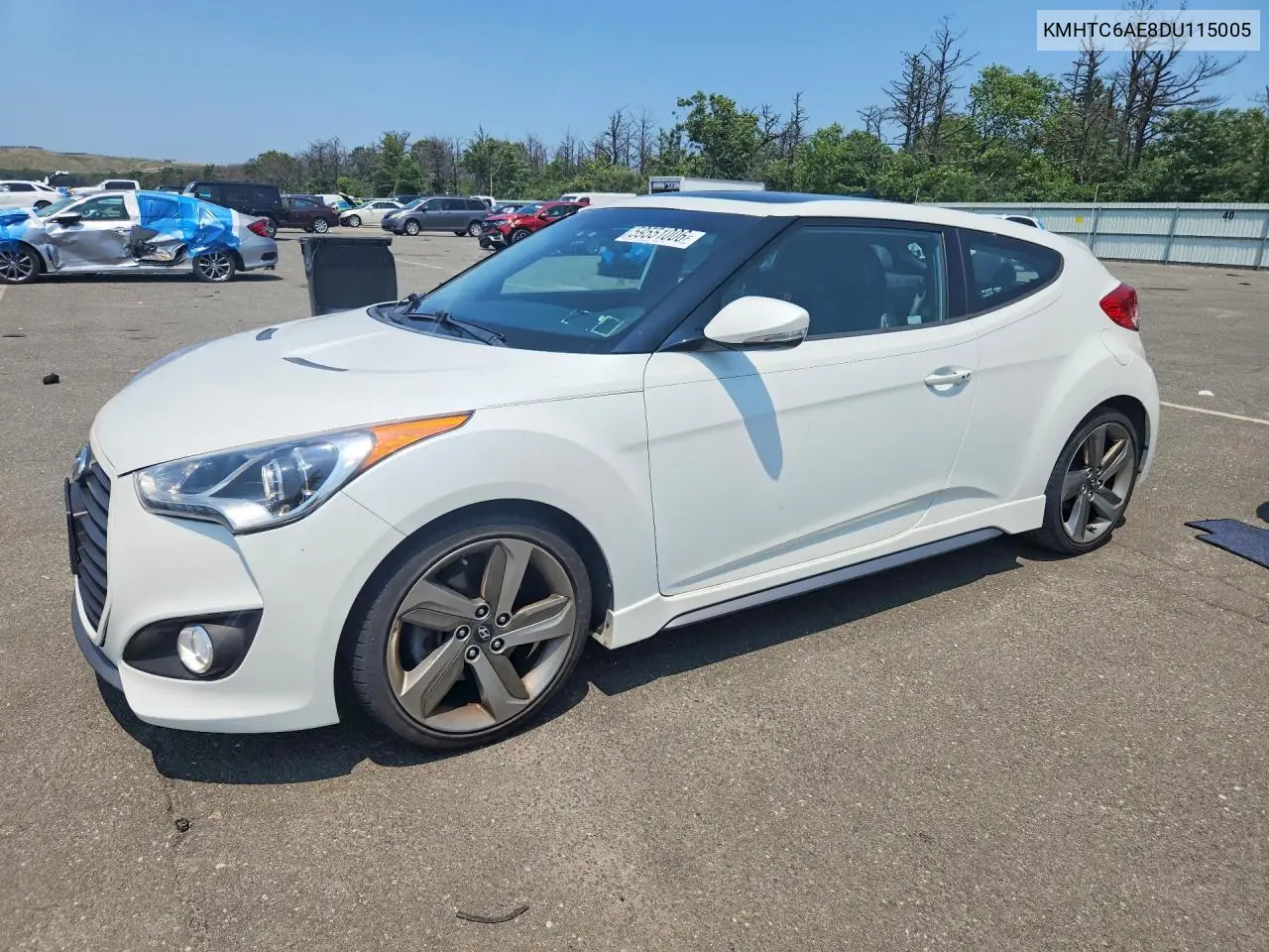 2013 Hyundai Veloster Turbo VIN: KMHTC6AE8DU115005 Lot: 59551006