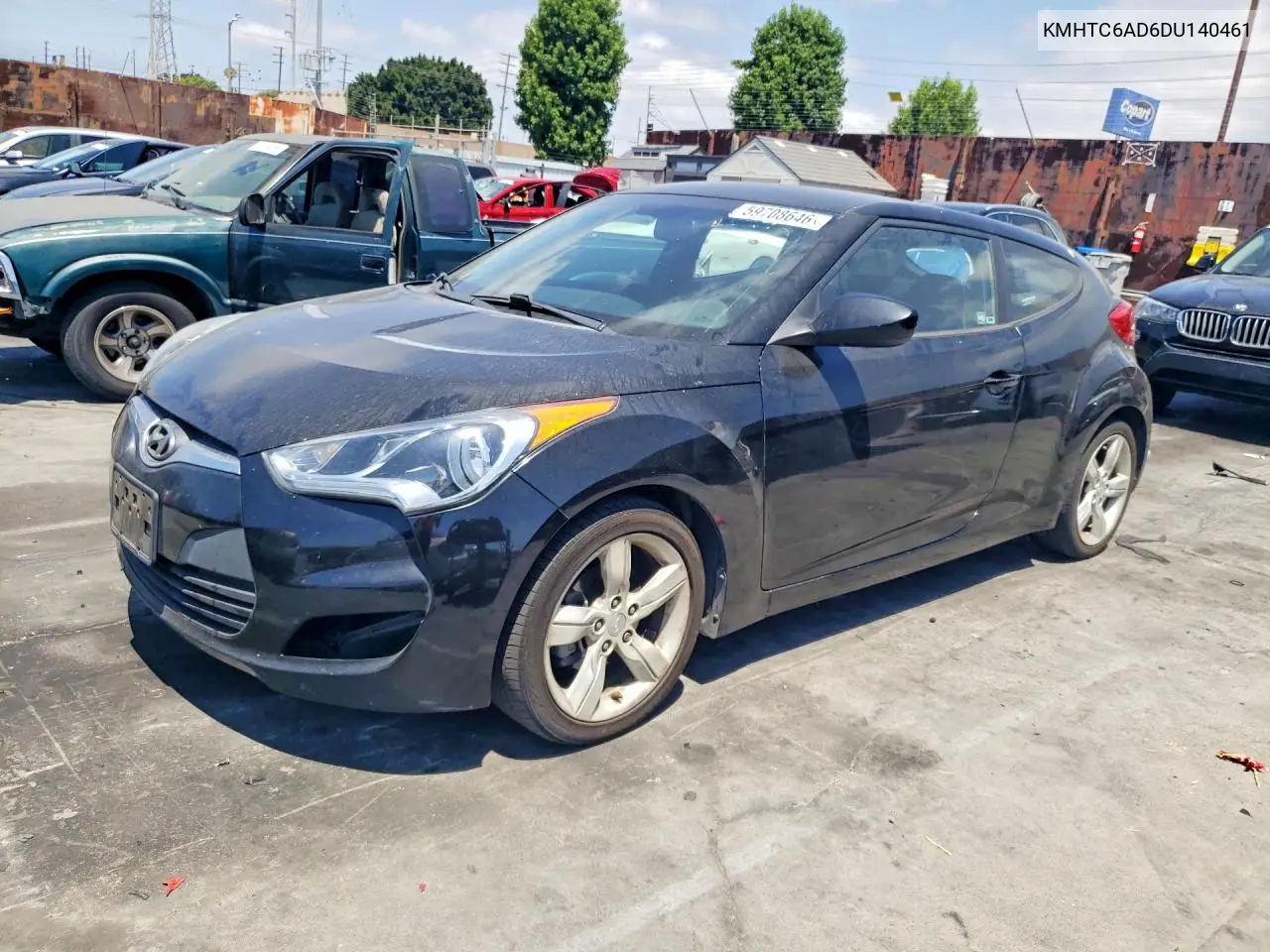 2013 Hyundai Veloster Base VIN: KMHTC6AD6DU140461 Lot: 59708646