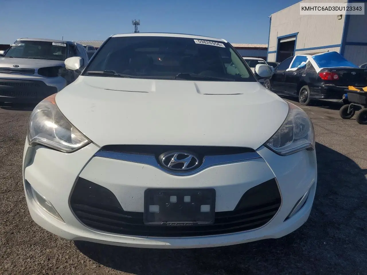 2013 Hyundai Veloster Base VIN: KMHTC6AD3DU123343 Lot: 59826956