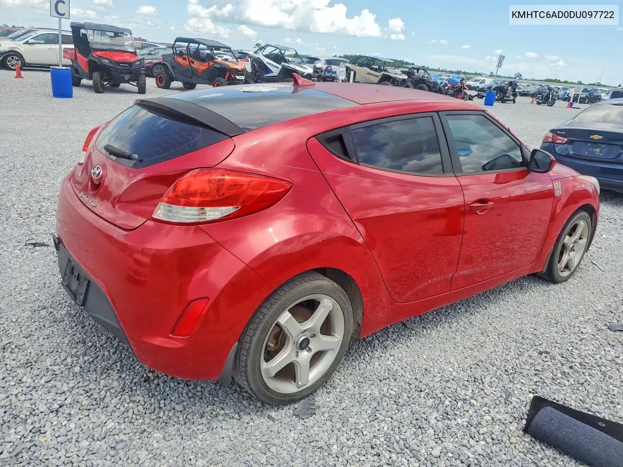 2013 Hyundai Veloster Base VIN: KMHTC6AD0DU097722 Lot: 60511606