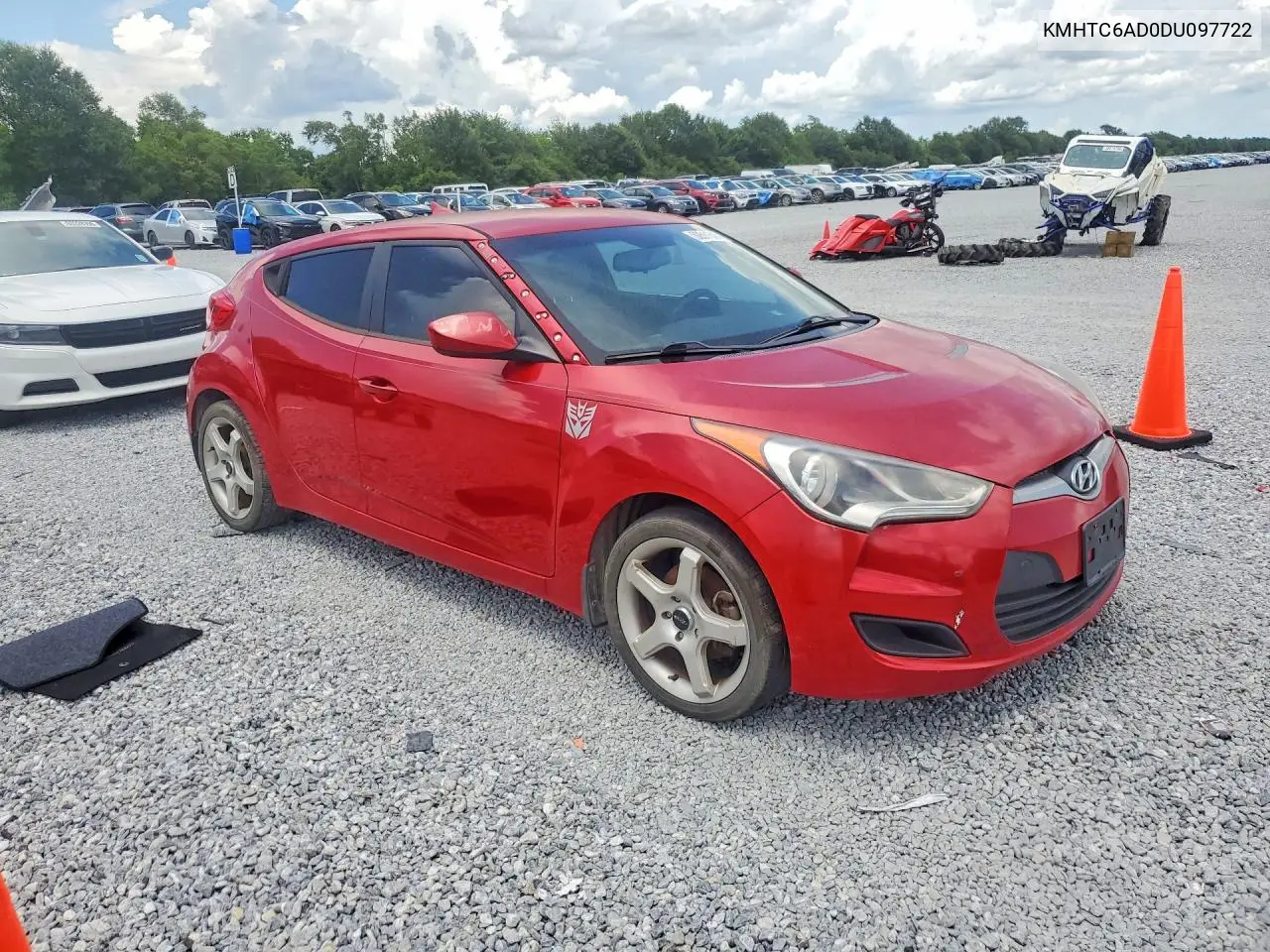 2013 Hyundai Veloster Base VIN: KMHTC6AD0DU097722 Lot: 60511606