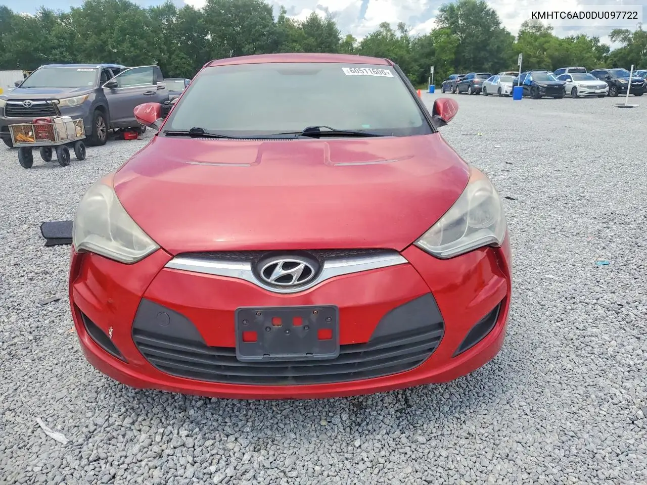 2013 Hyundai Veloster Base VIN: KMHTC6AD0DU097722 Lot: 60511606