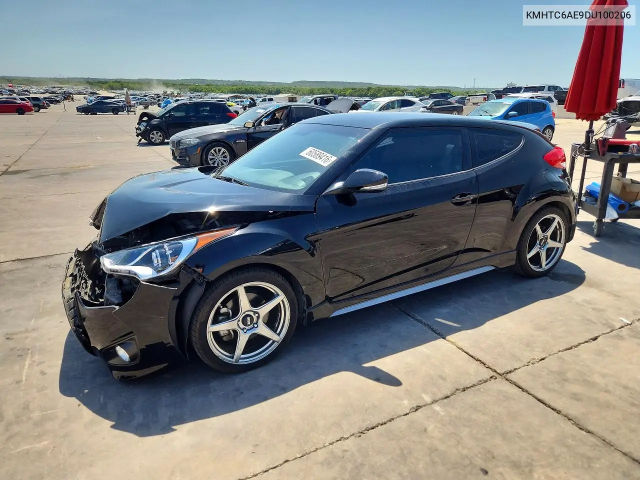 2013 Hyundai Veloster Turbo VIN: KMHTC6AE9DU100206 Lot: 60589416