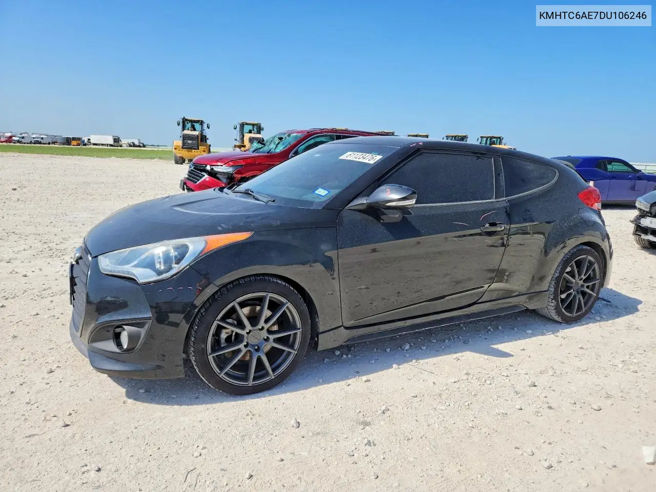 2013 Hyundai Veloster Turbo VIN: KMHTC6AE7DU106246 Lot: 61123476