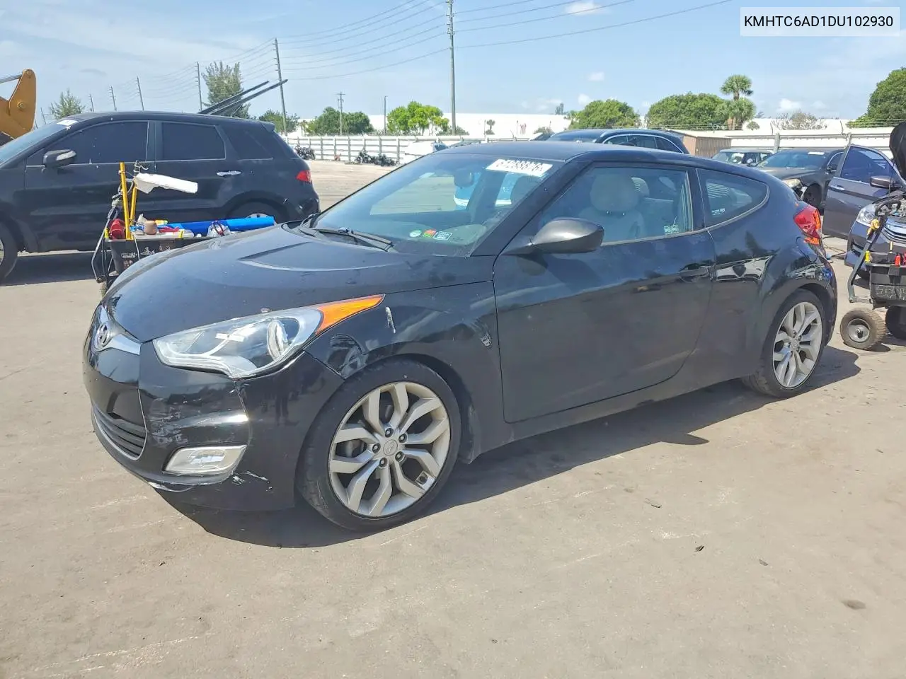2013 Hyundai Veloster Base VIN: KMHTC6AD1DU102930 Lot: 61288876