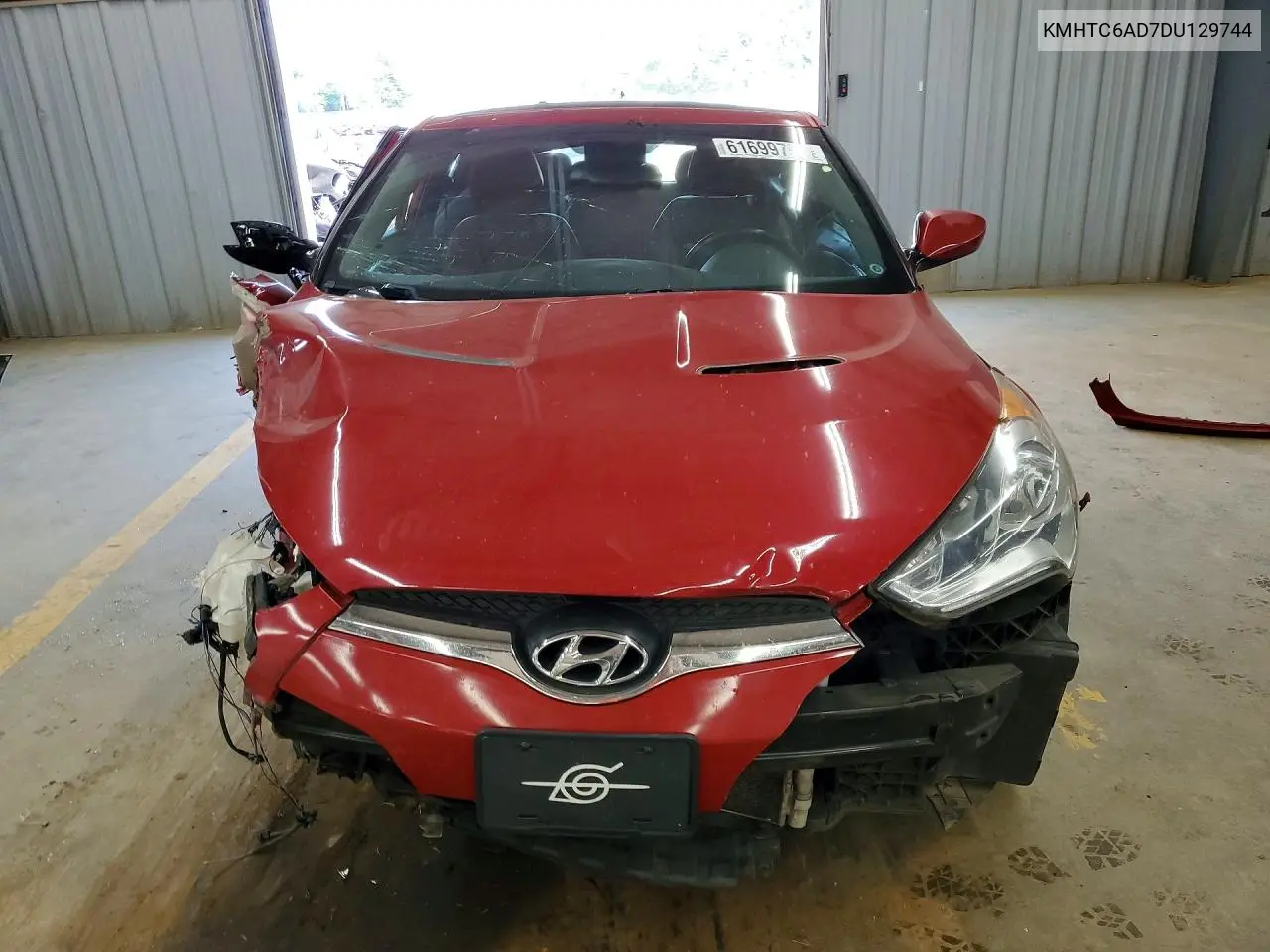 2013 Hyundai Veloster Base VIN: KMHTC6AD7DU129744 Lot: 61699796