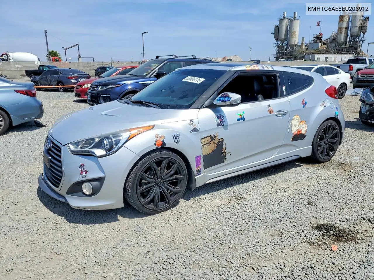 2014 Hyundai Veloster Turbo VIN: KMHTC6AE8EU203912 Lot: 55466116