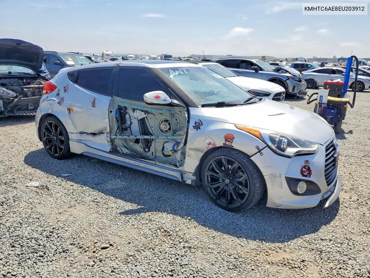 2014 Hyundai Veloster Turbo VIN: KMHTC6AE8EU203912 Lot: 55466116