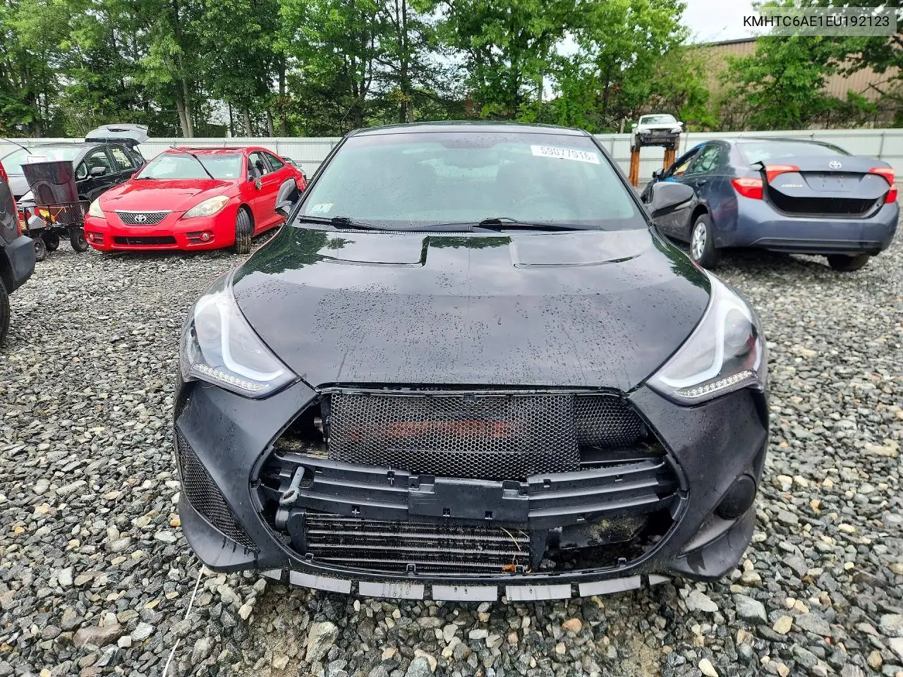 2014 Hyundai Veloster Turbo VIN: KMHTC6AE1EU192123 Lot: 59077916