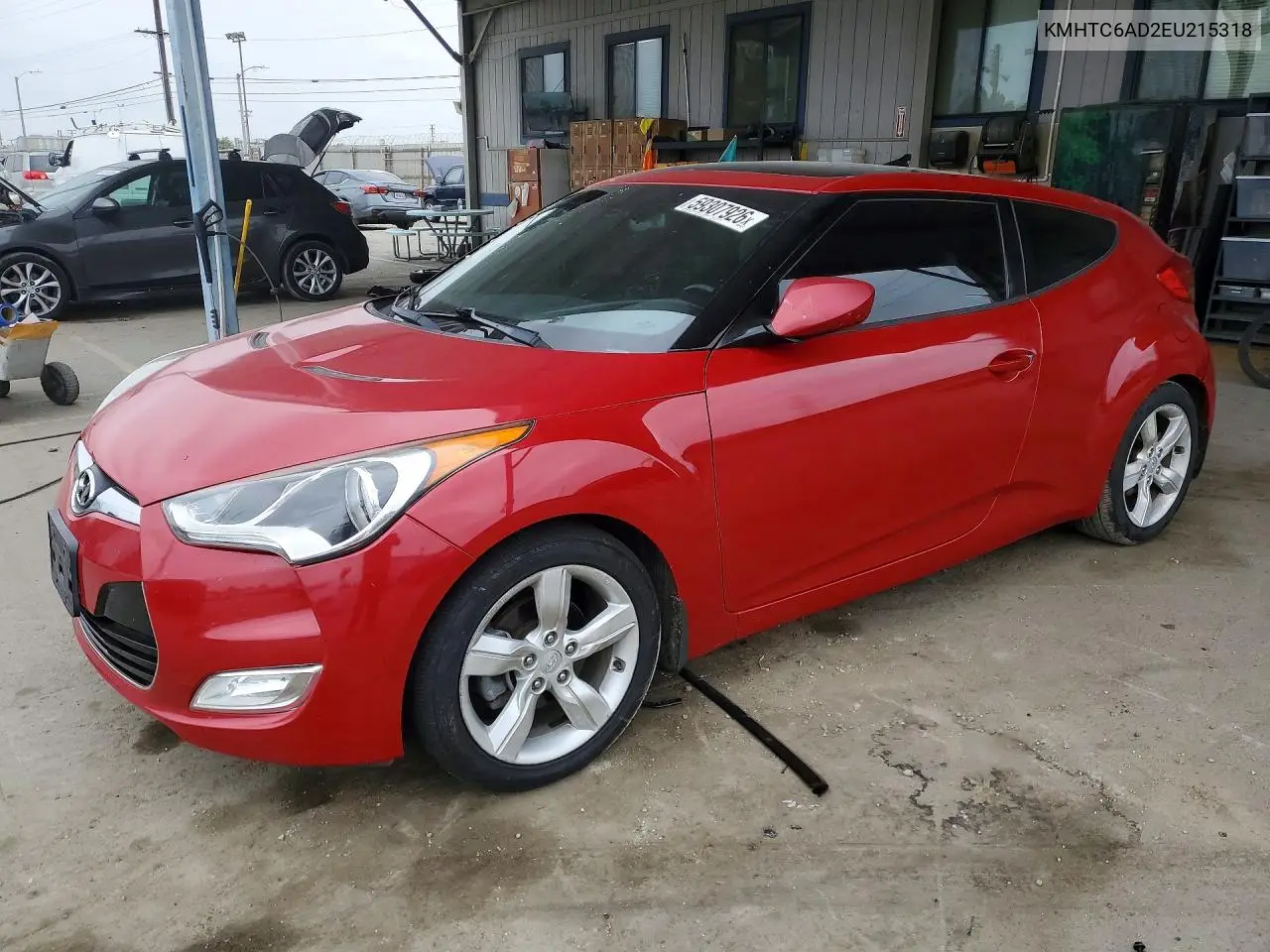 2014 Hyundai Veloster Base VIN: KMHTC6AD2EU215318 Lot: 59307926