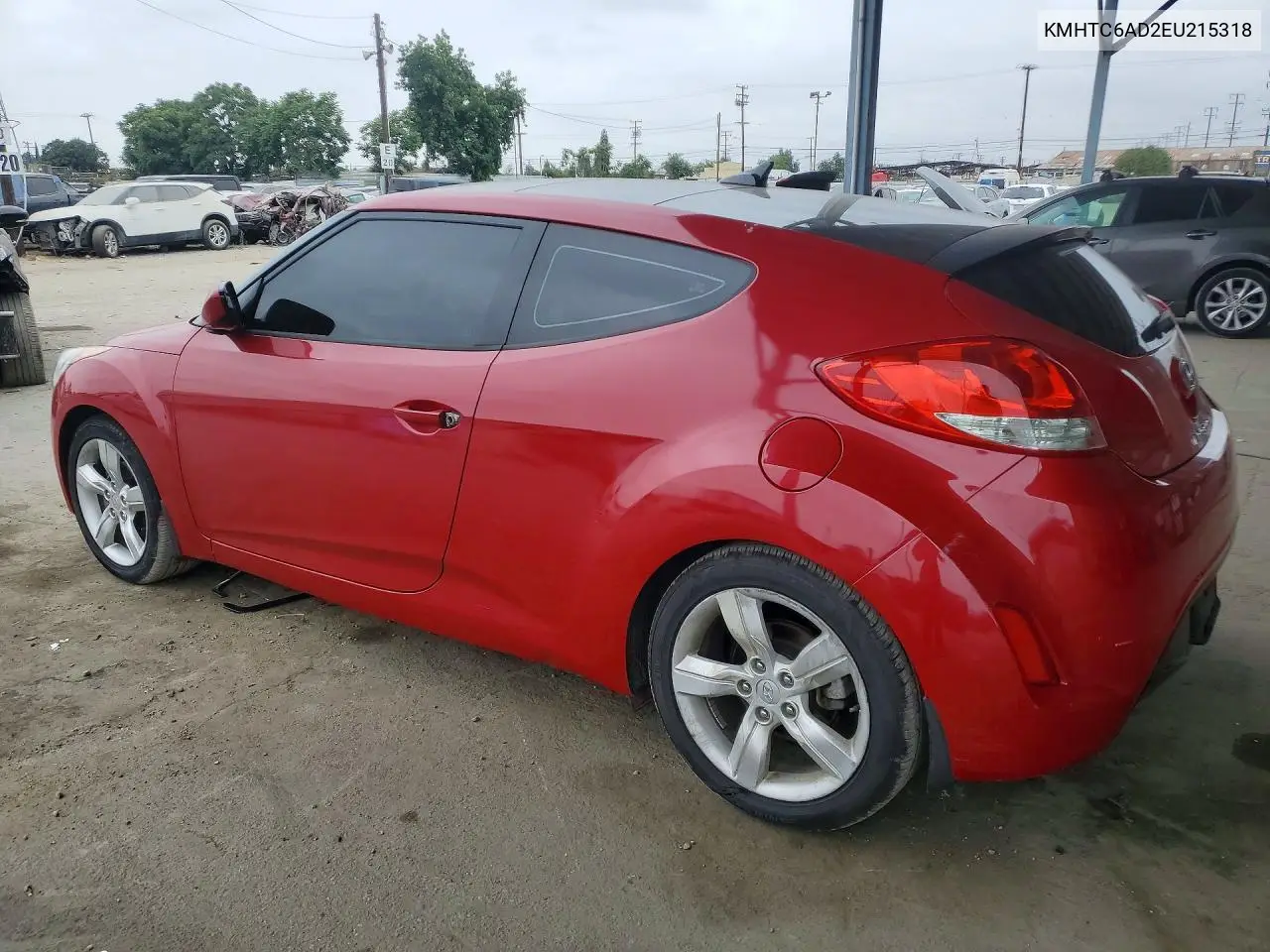 2014 Hyundai Veloster Base VIN: KMHTC6AD2EU215318 Lot: 59307926